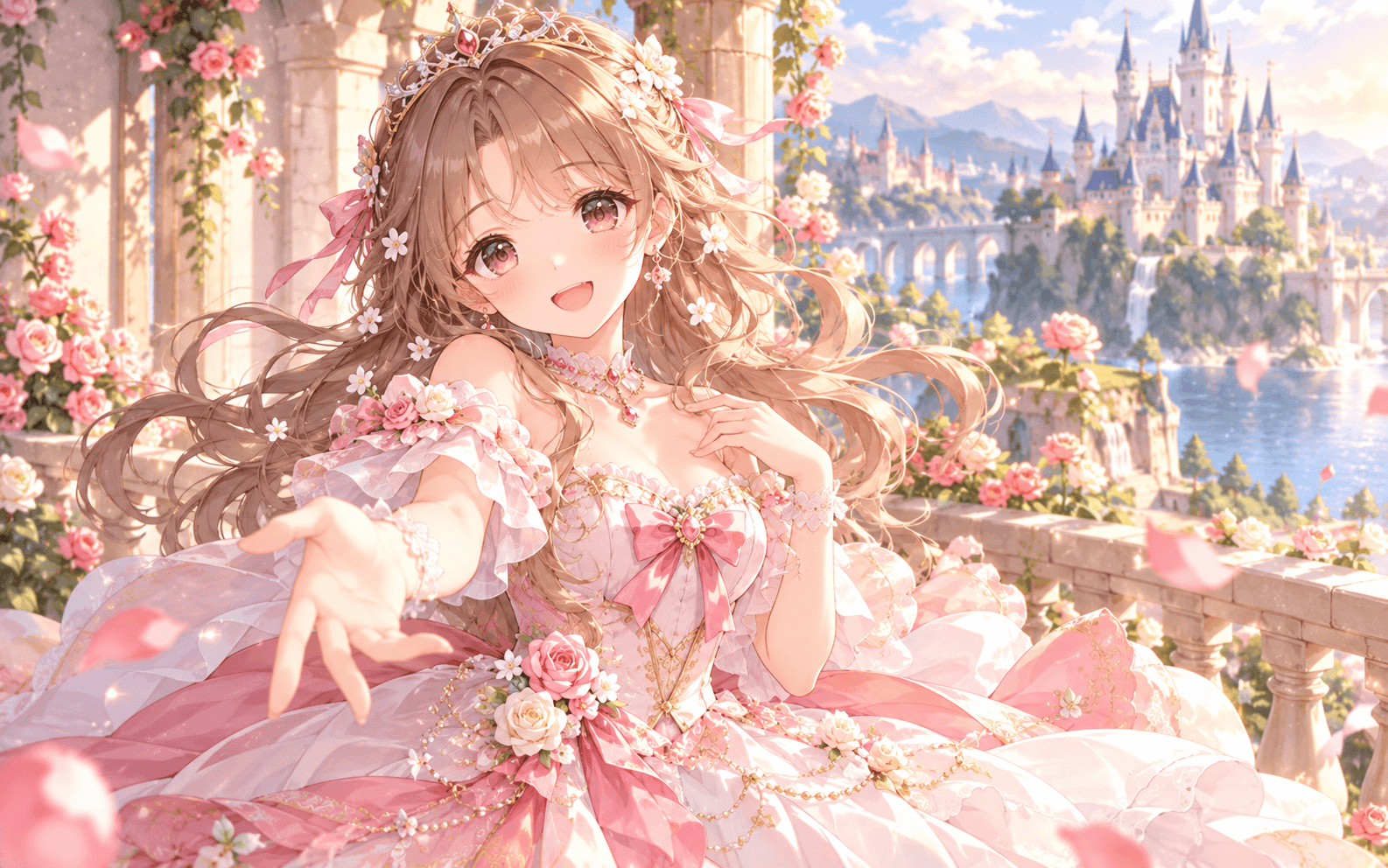 Anime nữ mặc váy công chúa