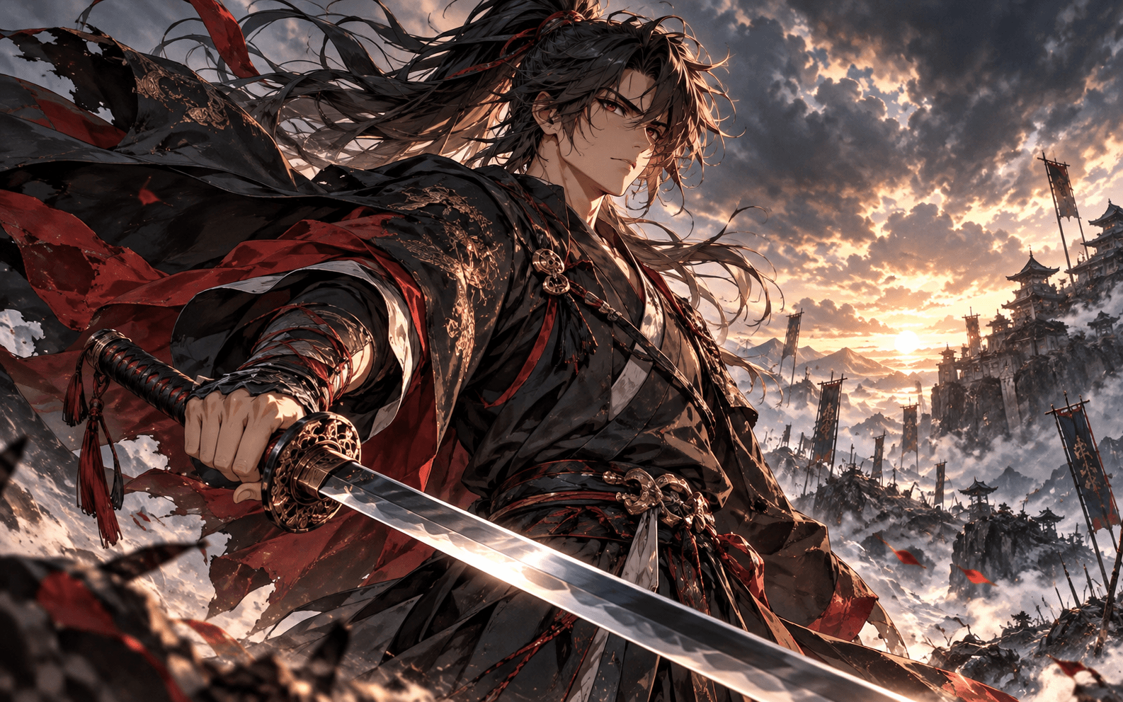 Ảnh anime kiếm sĩ mạnh mẽ