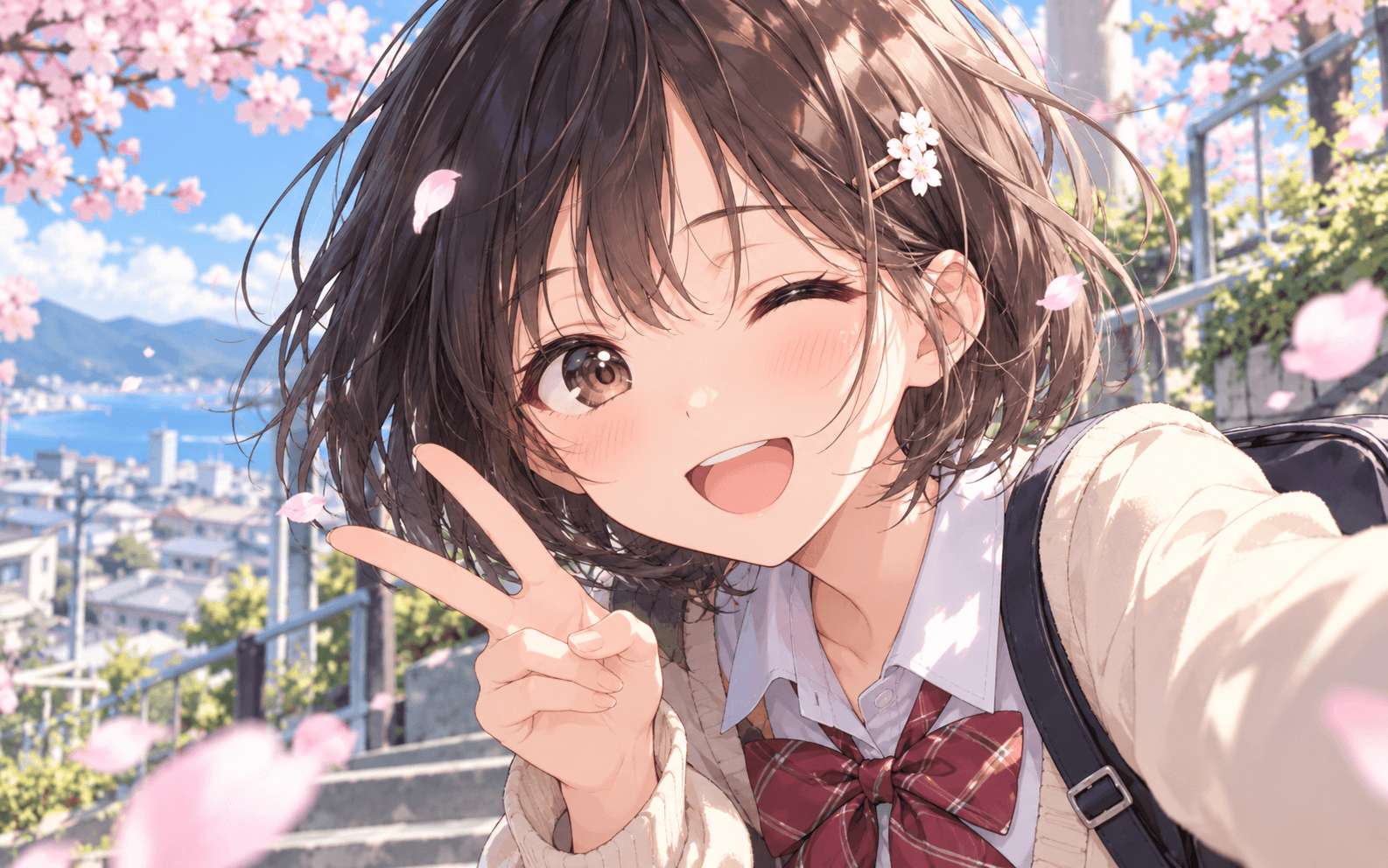 Avatar anime nữ tóc ngắn trẻ trung